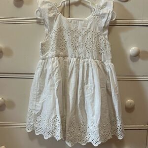 Eyelet White Dress